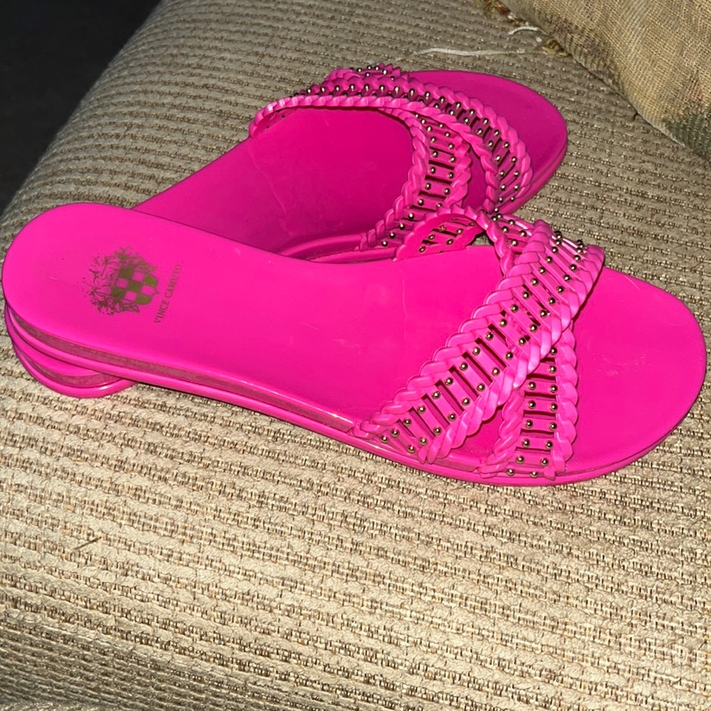 Vince Camuto Pink studded slides